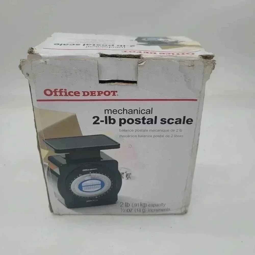 Office Depot 2 LB Mechanical Post Office Scale 1/2 Ounce Increments Postal Mail